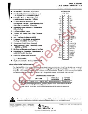 SN65LVDS95DGGRQ1 datasheet  